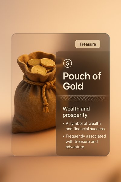 3D Illustration of a Pouch of Gold with Text Overlay
