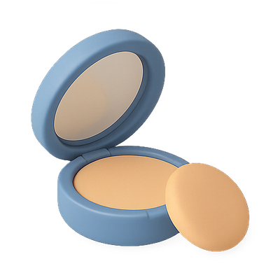 Cosmetic Compact with Mirror and Applicator
