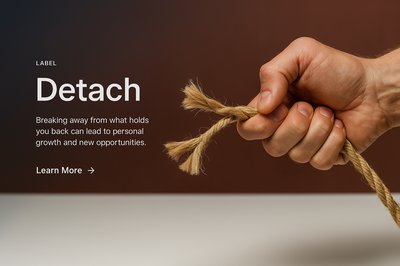 Stylish Web Design Concept Featuring Detach Theme