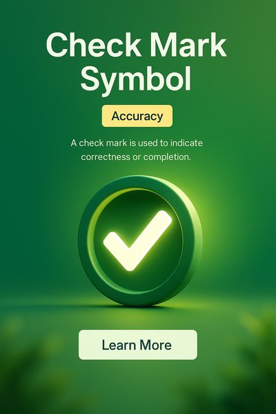 Check Mark Symbol with Accuracy Theme for Learning