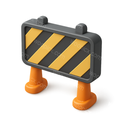 3D Blockade Icon with Volumetric Design and Isometric View