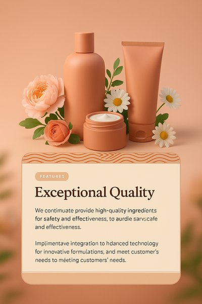 Elegant Cosmetics with Floral Accents