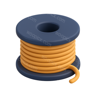 Stylized 3D Filament Icon with Isometric View