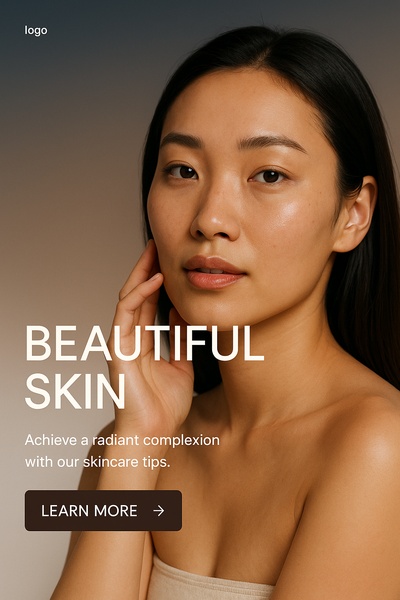 Stylish Portrait of an Asian Woman with Radiant Skin