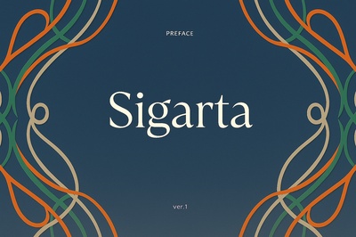 Complex Three-Color Patterns with Elegant Typography