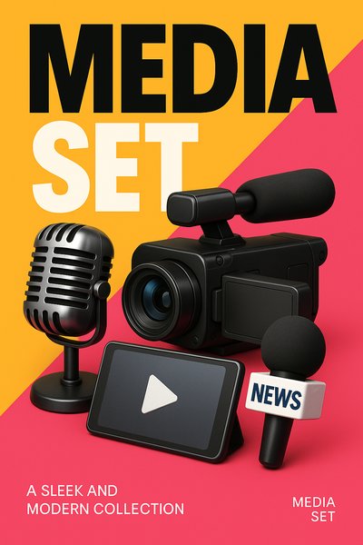 Vibrant Modern Media Set for Digital Platforms