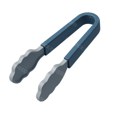 Stylish 3D Tongs Icon with Isometric Design