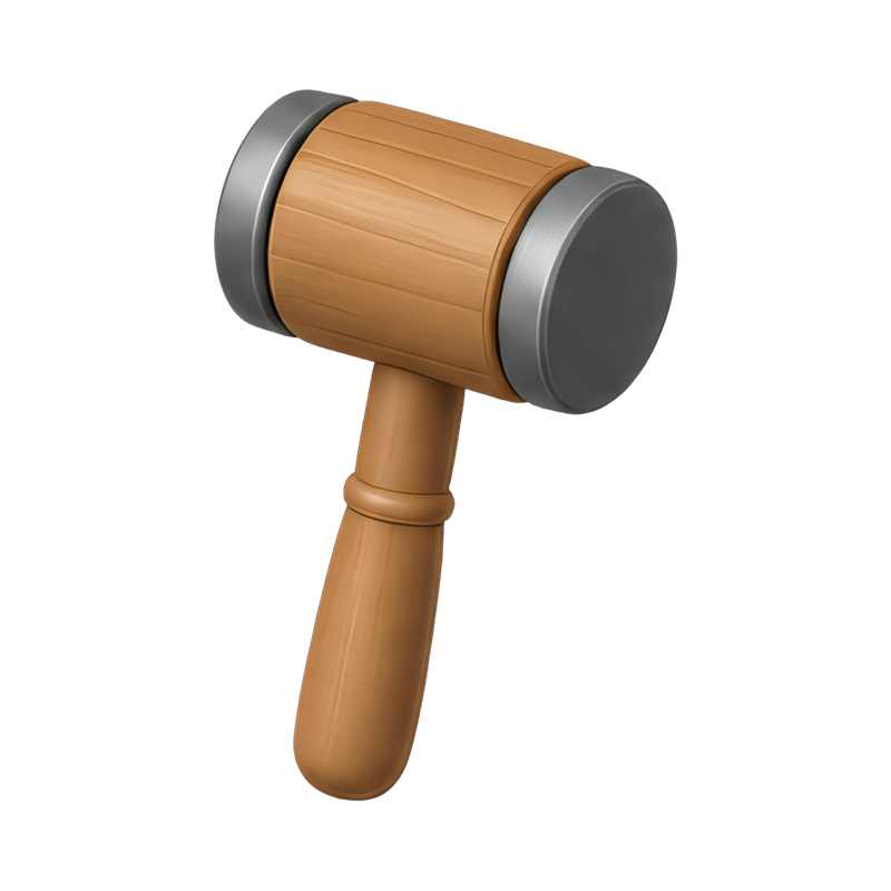 round backing hammer on wood