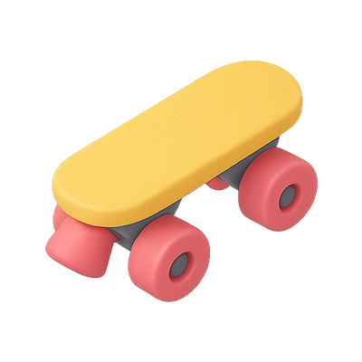 Colorful Toy Skateboard Graphic Design