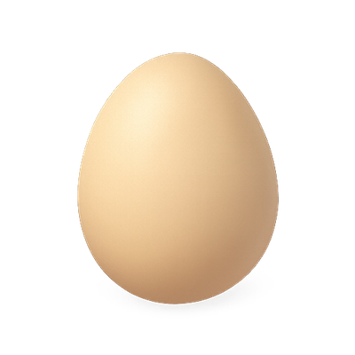 Simple Brown Egg on Isolated Background