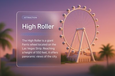 3D Illustration of the High Roller Ferris Wheel in Las Vegas