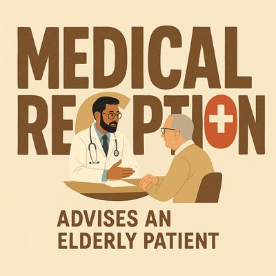 Illustration of a Doctor Advising an Elderly Patient