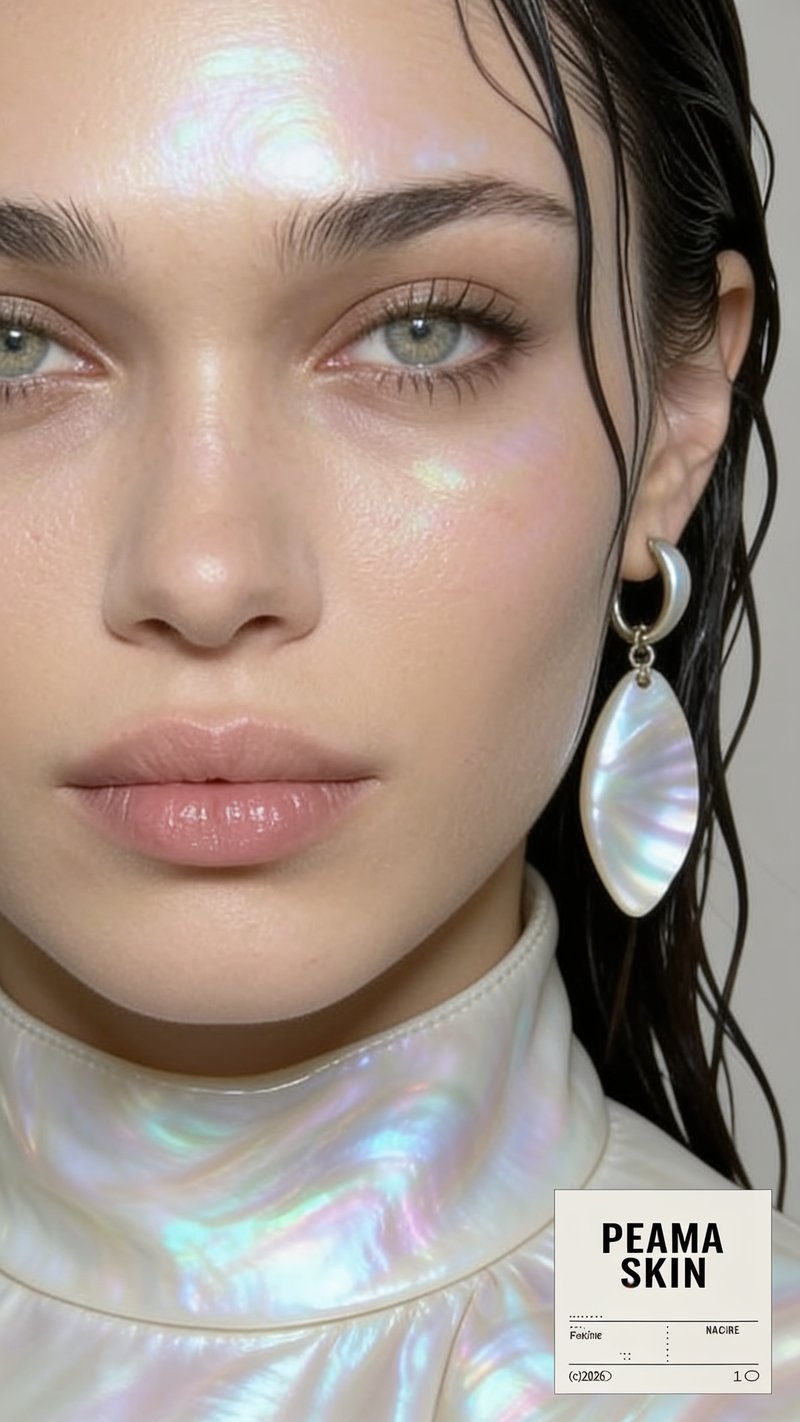 Elegant pearl necklace close-up