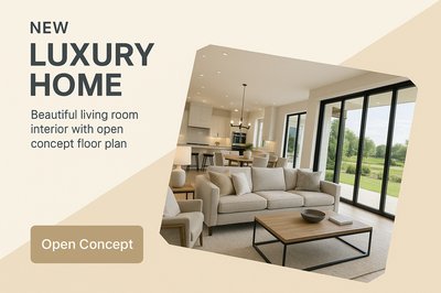 Stylish Luxury Home Interior with Open Concept Design