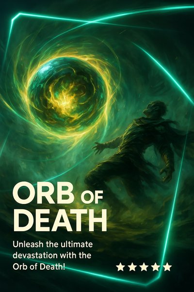 Dynamic Neon Design Featuring the Orb of Death