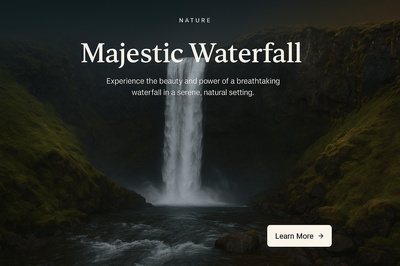 Majestic Waterfall in a Serene Natural Setting