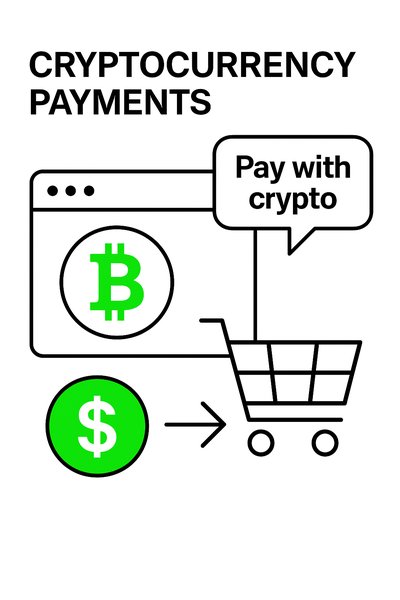 Cryptocurrency Payment Graphic for E-Commerce