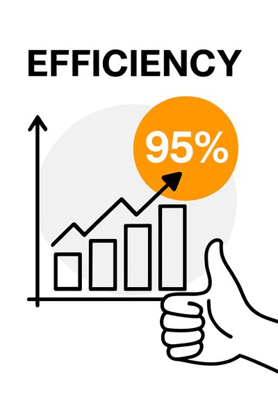 Infographic Design Highlighting Efficiency Metrics