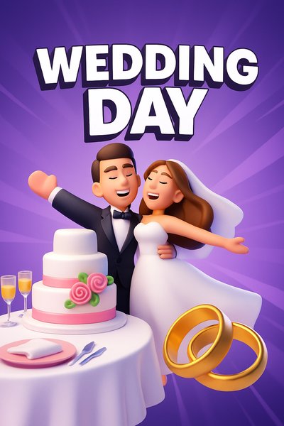 Vibrant Wedding Celebration with Cake and Rings