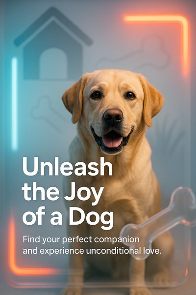 Promotional Image Featuring a Happy Labrador Retriever