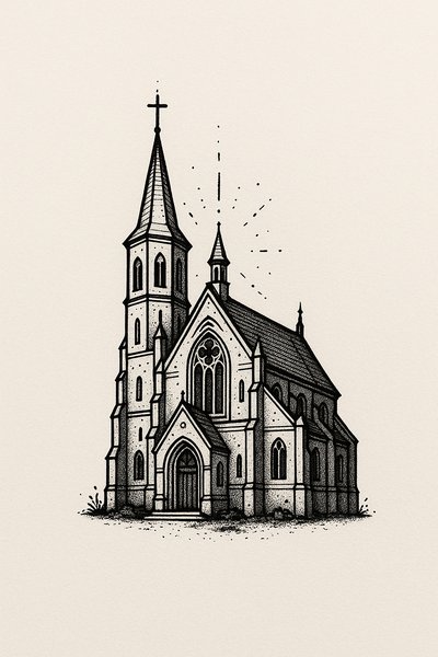 Illustrative Design of a Gothic Church Structure