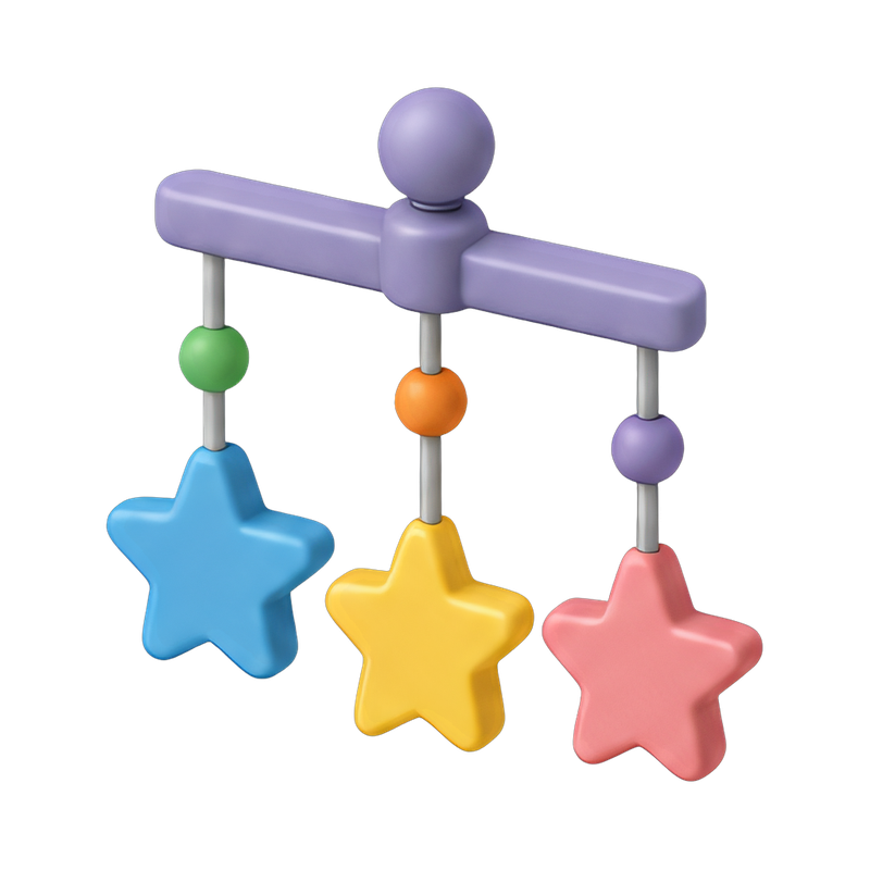 mobile with hanging stars