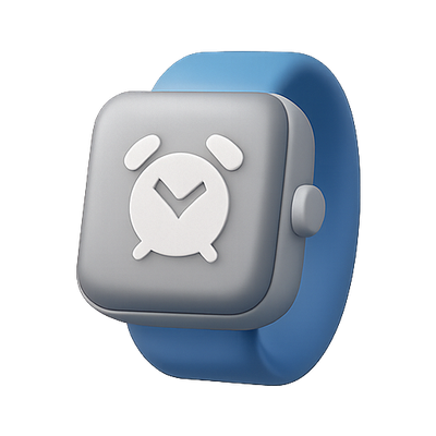 Stylized Alarm Clock Watch Design with Playful Features
