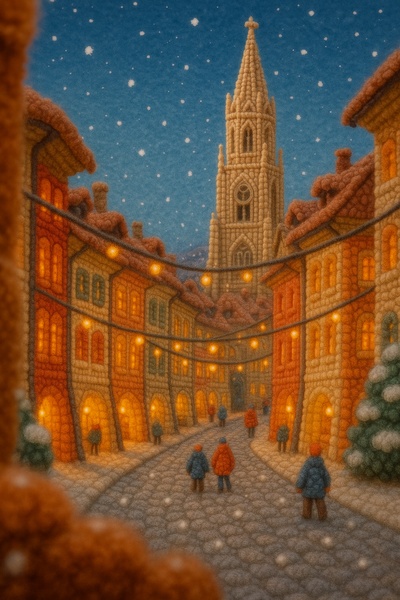 Festive Night in Bern - Cozy Winter Scene