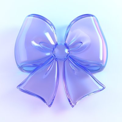 Stylish Transparent Purple Bow Graphic