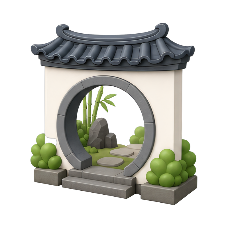 elegant chinese moon gate
