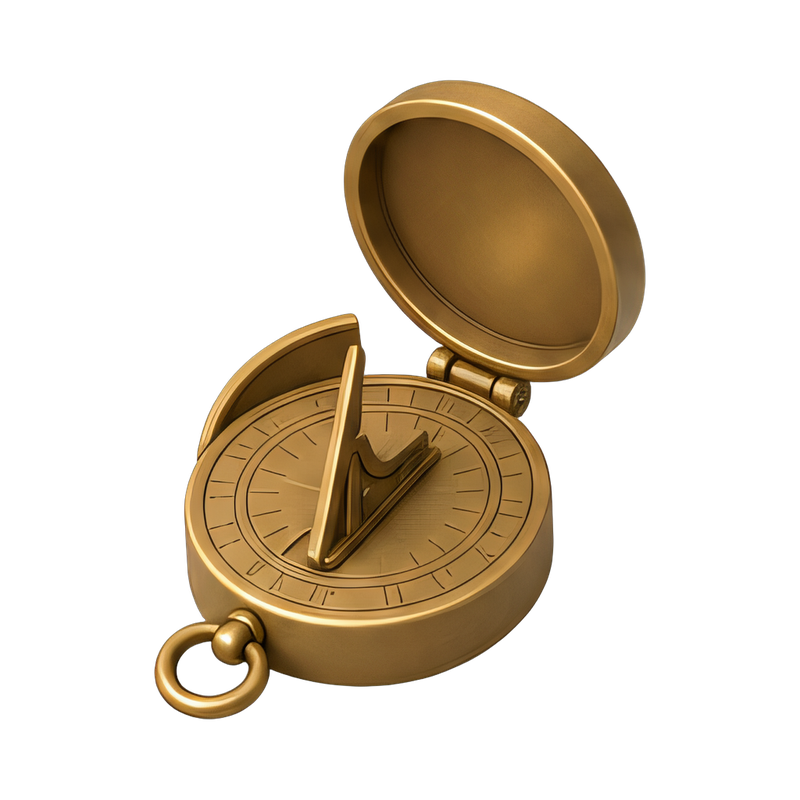 compact folding sundial