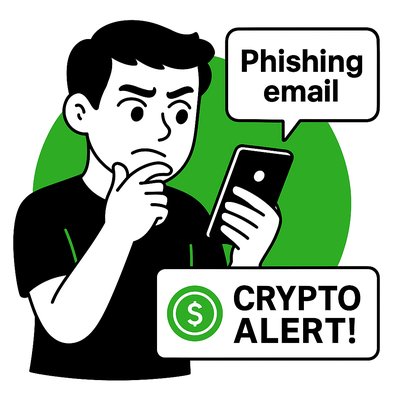 Illustration of a Person Concerned About Phishing Email