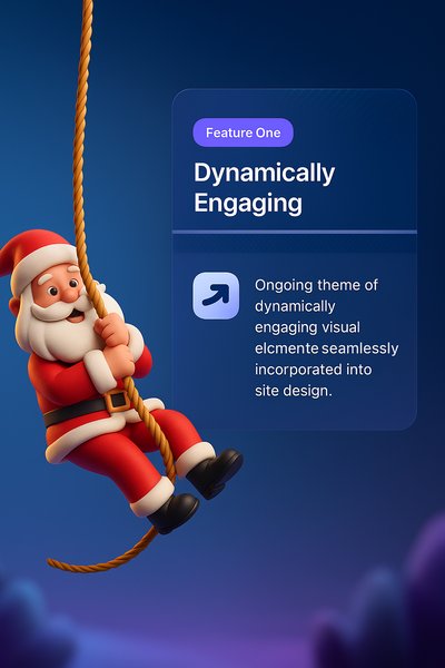 Dynamic Santa Claus Illustration for Web Design