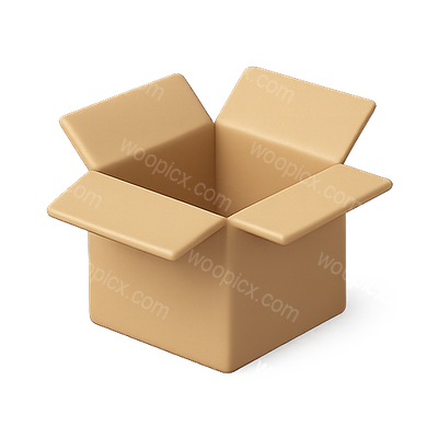 Minimalist Open Cardboard Box Icon for Packaging Concepts