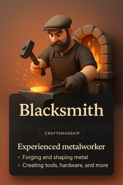 Artisan Blacksmith in Action: Crafting Metalwork
