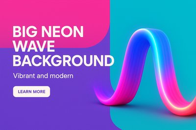 Vibrant Neon Wave Ad Design in Corporate Style