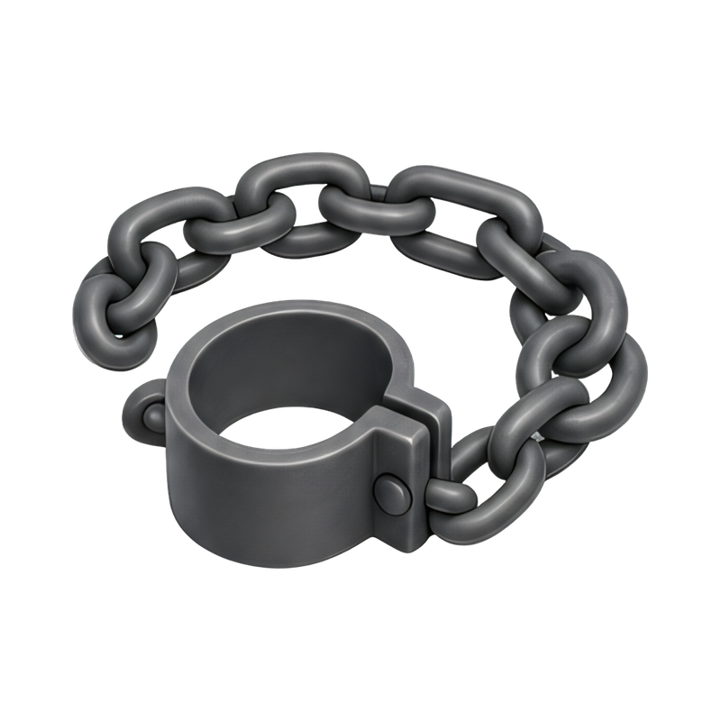 rusty chain and iron shackle