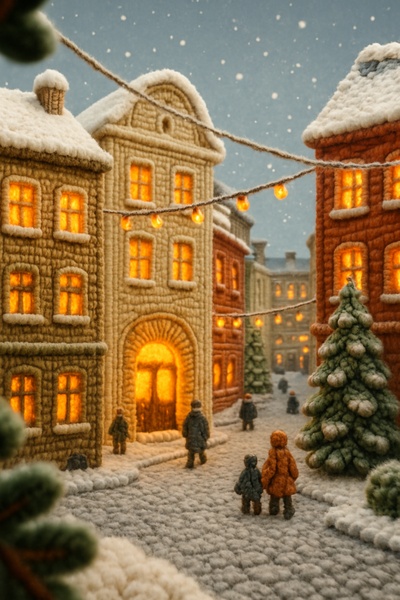 Cozy Winter Scene in Woolen Vienna