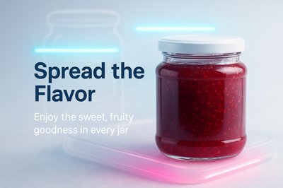 Promotional Product Image Featuring Jam Jar with Modern Design