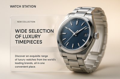 Elegant Web Page Design for Luxury Watches Display