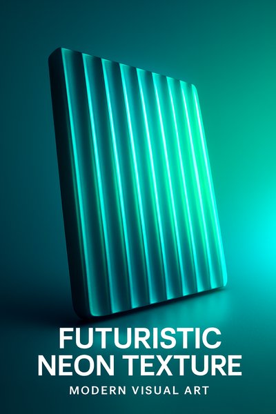Vibrant Futuristic Neon Texture Design with Vertical Lines