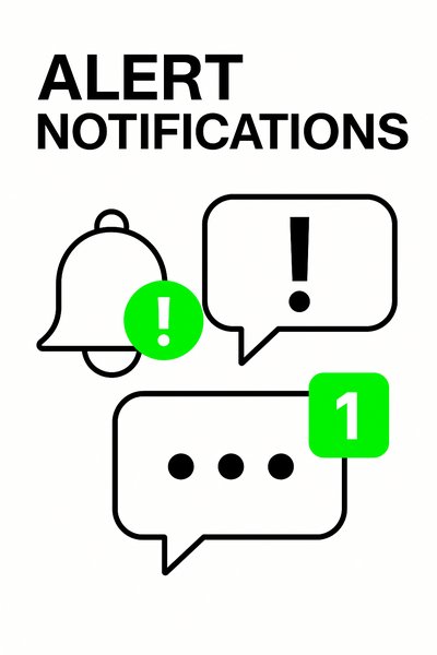 Alert Notifications Graphic with Iconography