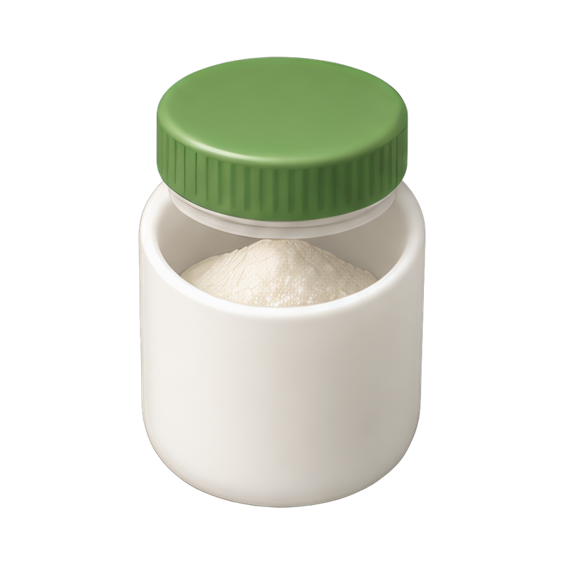 lipase powder in clear jar