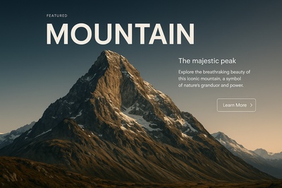 Stunning Mountain Landscape with Text Overlay