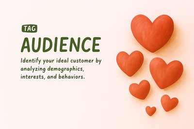 Audience Targeting Graphic with Heart Motifs