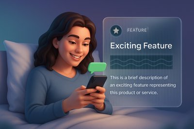 Woman Smiling While Reading a Text on Her Phone