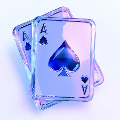 Stylized 3D Ace of Spades Playing Cards