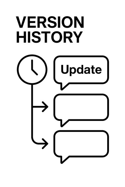 Simple Infographic on Version History Updates