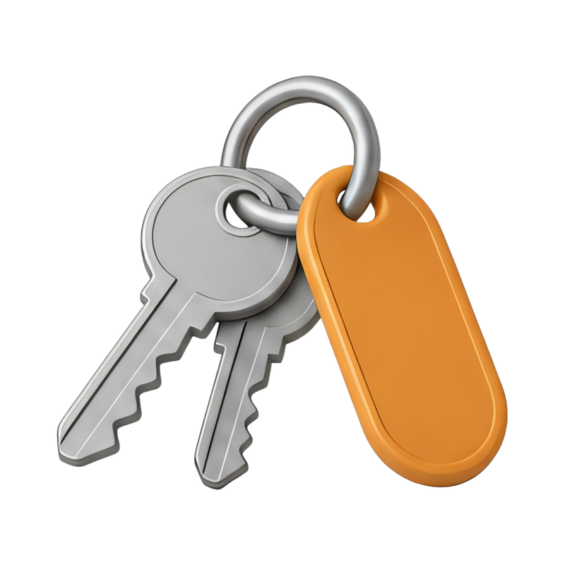 Modern key designs with tags