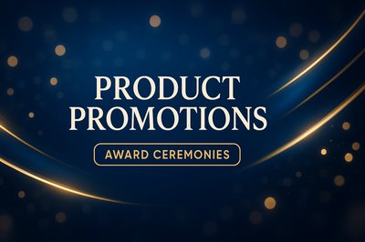 Elegant Promotional Banner for Product Promotions and Award Ceremonies